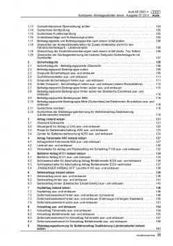 Audi A8 Typ 4E 2002-2010 Karosserie Montagearbeiten Innen Reparaturanleitung