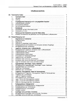 Audi A8 4E 2002-2010 Fahrwerk Achsen Lenkung FWD 4WD Reparaturanleitung PDF