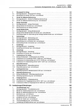 Audi A8 Typ 4H 2010-2017 Karosserie Montagearbeiten Innen Reparaturanleitung