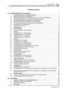 Audi A8 4H 2010-2017 Benzin Einspritz- Zündanlage 211 PS Reparaturanleitung PDF