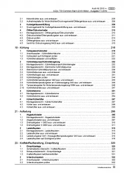 Audi A8 4H 2010-2017 8-Zyl. 4,2l Dieselmotor TDI 351 PS Reparaturanleitung PDF