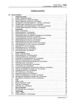 Audi A8 Typ 4N ab 2017 Radio Navigation Kommunikation Reparaturanleitung PDF