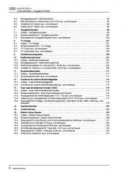 Audi A8 Typ 4N ab 2017 Radio Navigation Kommunikation Reparaturanleitung