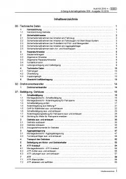 Audi A8 Typ 4N ab 2017 Automatikgetriebe 8 Gang 0D6 Reparaturanleitung PDF