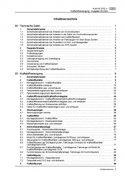 Audi A8 Typ 4N ab 2017 Kraftstoffversorgung Aufbereitung Reparaturanleitung PDF