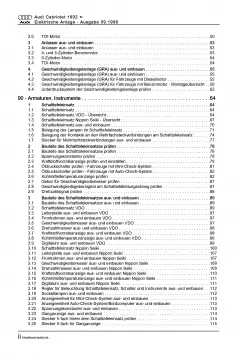 Audi Cabrio 1991-2000 Elektrische Anlage Elektrik Systeme Reparaturanleitung PDF