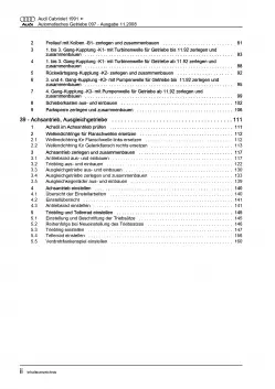 Audi Cabriolet 1991-2000 4 Gang Automatikgetriebe 097 Reparaturanleitung PDF