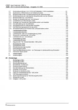 Audi Cabriolet 1991-2000 KE III-Jetronic Zündanlage 133 PS Reparaturanleitung