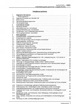 Audi Q2 Typ GA ab 2016 Instandhaltung Inspektion Wartung Reparaturanleitung PDF