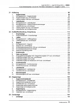Audi Q3 8U 2011-2018 4-Zyl. 1,8l 2,0l Benzinmotor 180-220 PS Reparaturanleitung