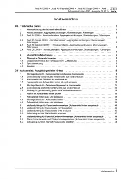 Audi Q5 8R 2008-2017 Kardanwelle Achsantrieb hinten 0BD Reparaturanleitung PDF