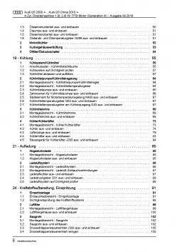 Audi Q5 8R 2008-2017 1,8l 2,0l Benzinmotor 180-225 PS Reparaturanleitung PDF