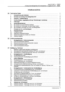 Audi Q7 Typ 4L 2005-2015 8 Gang Automatikgetriebe 0C8 4WD Reparaturanleitung PDF