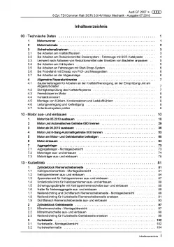 Audi Q7 Typ 4L (05-15) 6-Zyl. Dieselmotor Mechanik 224-239 PS Reparaturanleitung