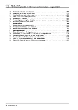 Audi Q7 Typ 4L (05-15) 6-Zyl. Benzinmotor 272-333 PS Mechanik Reparaturanleitung