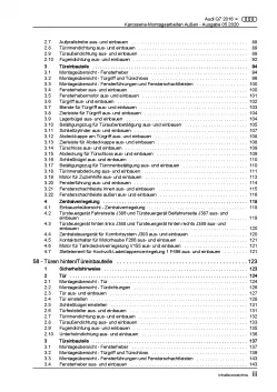 Audi Q7 Typ 4M ab 2015 Karosserie Montagearbeiten Außen Reparaturanleitung PDF