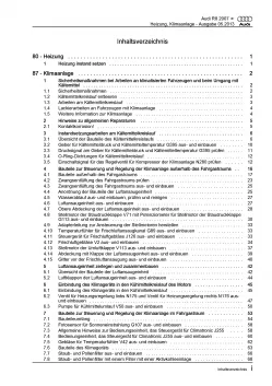 Audi R8 Typ 42 2006-2015 Heizung Belüftung Klimaanlage Reparaturanleitung