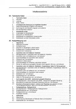Audi R8 Typ 42 2006-2015 Fahrwerk Achsen Lenkung FWD AWD Reparaturanleitung