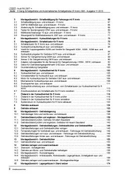 Audi R8 Typ 42 2006-2015 6 Gang Schaltgetriebe 086 R tronic Reparaturanleitung