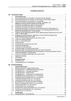 Audi TT Typ 8J 2006-2014 Karosserie Montagearbeiten Innen Reparaturanleitung PDF