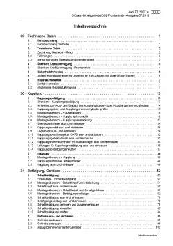 Audi TT 8J 2006-2014 6 Gang Schaltgetriebe 02Q Kupplung Reparaturanleitung PDF