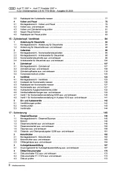 Audi TT 8J 2006-2014 5-Zyl. 2,5l Benzinmotor 340-360 PS Reparaturanleitung PDF