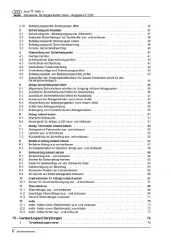 Audi TT Typ 8N 1998-2006 Karosserie Montagearbeiten Innen Reparaturanleitung PDF