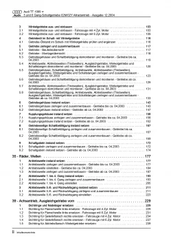 Audi TT 8N 1998-2006 5/6 Gang Schaltgetriebe 02M 02Y Kupplung Reparaturanleitung