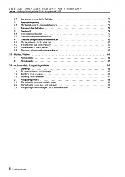 Audi TT 8S FV ab 2014 6 Gang Schaltgetriebe 02S Kupplung Reparaturanleitung PDF