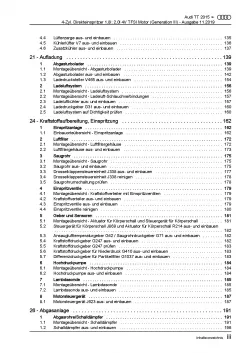Audi TT 8S FV ab 2014 4-Zyl. 1,8 2,0l Benzinmotor 180-310 PS Reparaturanleitung
