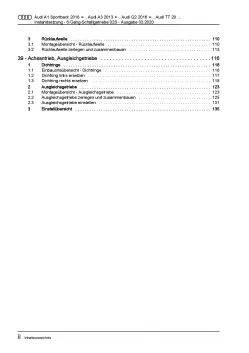 Audi TT 8S FV (14>) Instandsetzung 6 Gang Schaltgetriebe 02S Reparaturanleitung