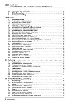 Audi TT Typ 8S FV ab 2014 5-Zyl. 2,5l Benzinmotor TFSI 4V Reparaturanleitung PDF