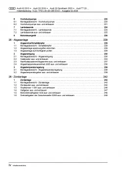 Audi TT 8S FV ab 2014 Instandsetzung Benzinmotor 2,5l Reparaturanleitung PDF