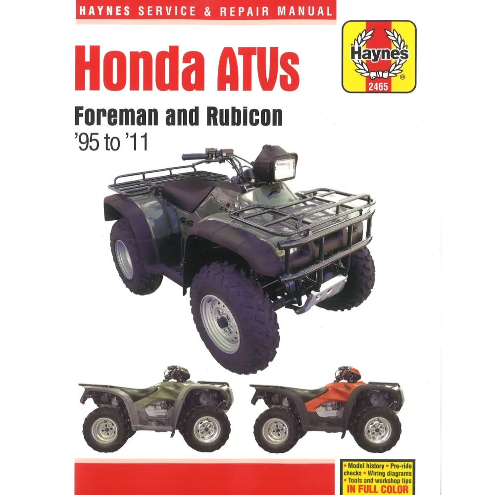 Honda Foreman Rubicon ATV 400 450 500 (1995-2011) Quad Reparaturanleitung Haynes
