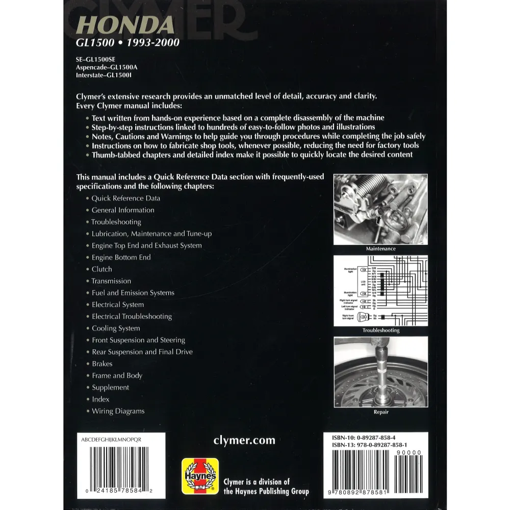 Honda GL1500 (1993-2000) Werkstatthandbuch Clymer