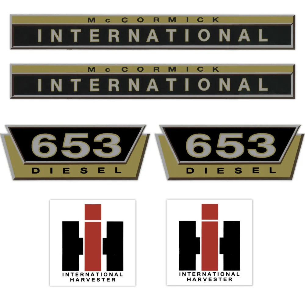 IHC International 653 Diesel Gold Groß - Traktor Schlepper Aufkleber Klebefolie