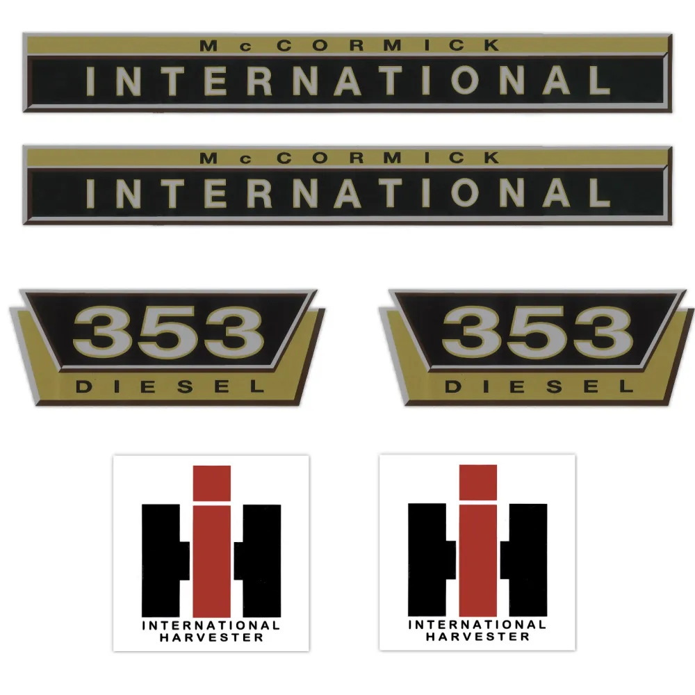 IHC International 353 Diesel Gold Groß - Traktor Schlepper Aufkleber Klebefolie