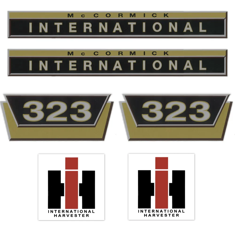 IHC International 323 Gold Klein - Traktor Schlepper Aufkleber Klebefolie