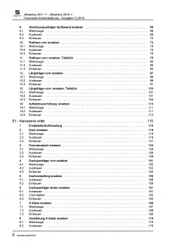 SEAT Alhambra 71 ab 2015 Karosserie Unfall Instandsetzung Reparaturanleitung PDF