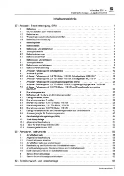 SEAT Alhambra (10-15) Elektrische Anlage Elektrik Systeme Reparaturanleitung PDF