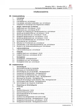 SEAT Alhambra 7V (95-10) Karosserie Montagearbeiten Innen Reparaturanleitung PDF