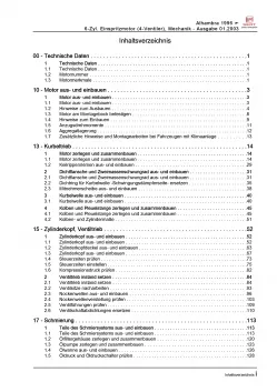 SEAT Alhambra 7V (95-10) 2,8l Benzinmotor 204 PS Mechanik Reparaturanleitung PDF