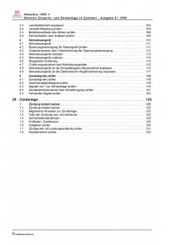 SEAT Alhambra 7V (95-10) Benzin Einspritz- Zündanlage 150 PS Reparaturanleitung