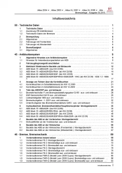 SEAT Altea 5P5 2006-2015 Bremsanlagen Bremsen System Reparaturanleitung PDF