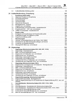 SEAT Altea 5P5 2006-2015 4-Zyl. 1,6l Benzinmotor 102 PS Reparaturanleitung PDF