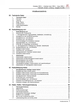 SEAT Cordoba Typ 6K 1999-2002 Fahrwerk Achsen Lenkung Reparaturanleitung PDF