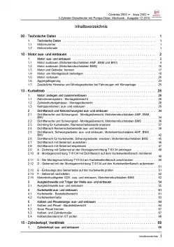 SEAT Cordoba 6L (02-08) 3 Zyl. 1,4l Dieselmotor 68-80 PS Reparaturanleitung PDF