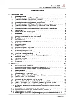 SEAT Cupra Formentor (20>) Heizung Belüftung Klimaanlage Reparaturanleitung PDF