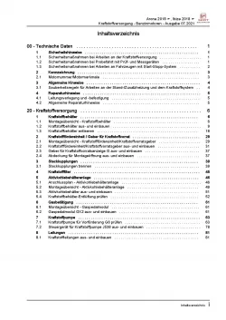 SEAT Ibiza 6F (17-21) Kraftstoffversorgung Benzinmotoren Reparaturanleitung PDF