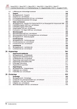 SEAT Ibiza 6F 2017-2021 3-Zyl. 1,0l Benzinmotor 85-115 PS Reparaturanleitung PDF